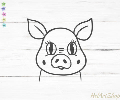 Pig face svg SVG _HelArtShop_ 