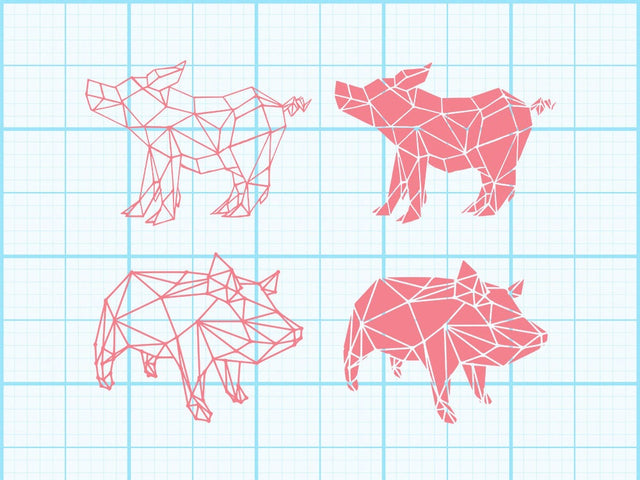 Pig Farm Geomatical Print SVG Johan Ru designs 