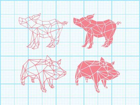 Pig Farm Geomatical Print SVG Johan Ru designs 