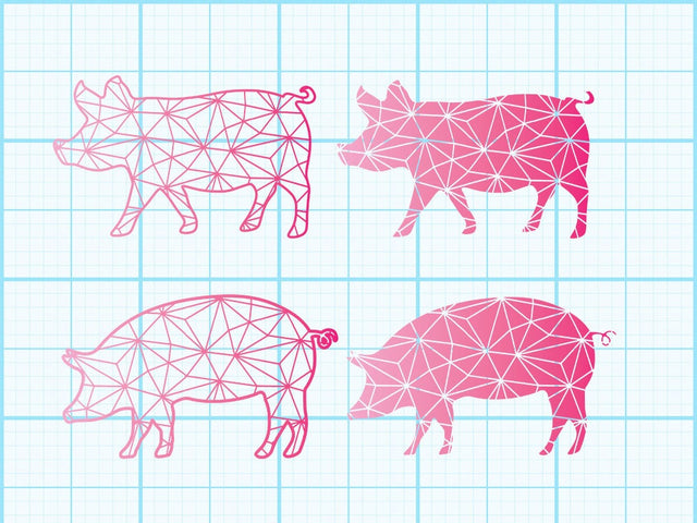 Pig Farm Geomatical Print SVG Johan Ru designs 