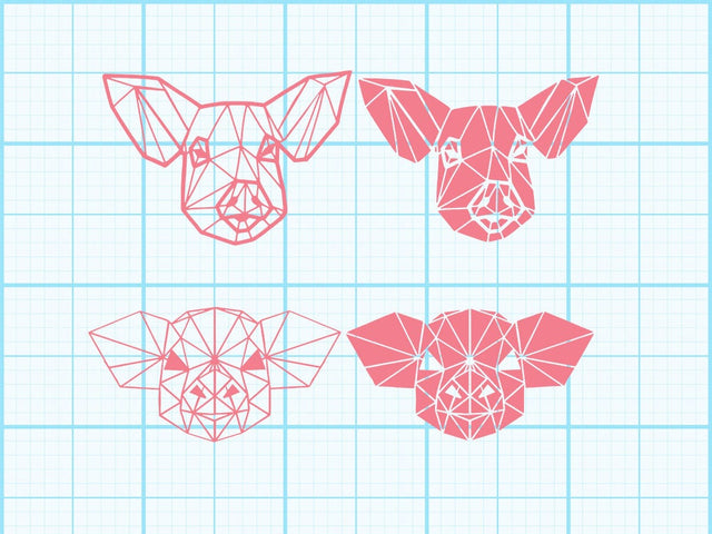 Pig Farm Geomatical Print SVG Johan Ru designs 