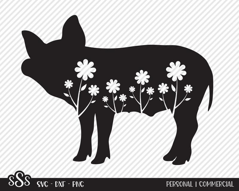Pig Flowers | Country SVG SVG Texas Southern Cuts 