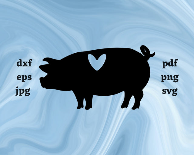 Pig Heart SVG Cut File SVG Northern Light SVG 