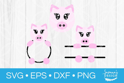 Pig Monogram Bundle SVG SavanasDesign 