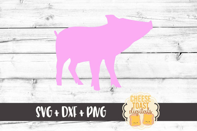 Pig Silhouette SVG Cheese Toast Digitals 