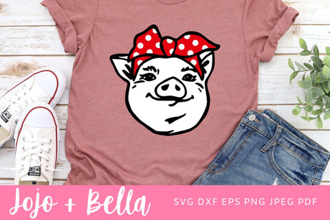 Pig SVG, Cute Pig SVG, Pig Face SVG, Pig Head SVG, Cut File SVG files for Cricut, Silhouette, Sublimation SVG Jojo&Bella 