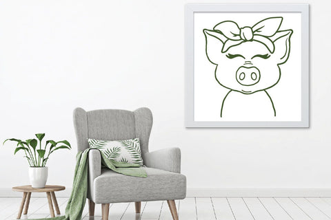 Pig SVG File - Pig with Bandana SVG File SVG Old Market 