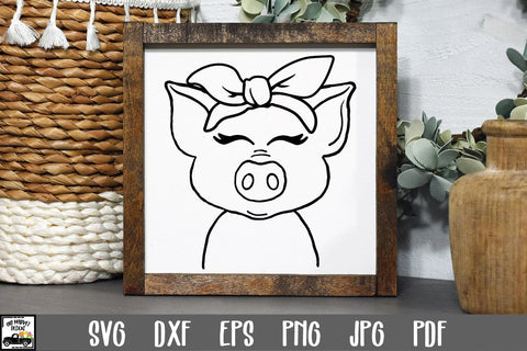 Pig SVG File - Pig with Bandana SVG File SVG Old Market 