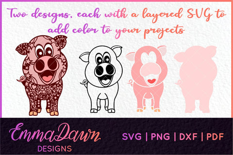 Pig SVG SVG Emma Dawn Designs 