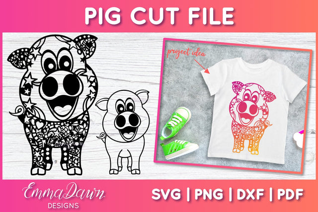 Pig SVG SVG Emma Dawn Designs 