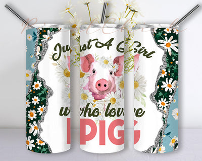 Pig Tumbler Png, 20oz Skinny Tumbler Sublimation Designs PNG File, Pig Png File, Leopard Tumbler, Animal Tumbler, Western Tumbler Design Png Sublimation PixelChick 