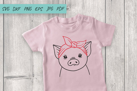 Pig with Bandana SVG, Farm animals SVG, Pig SVG, Piglet SVG Irina Ostapenko 