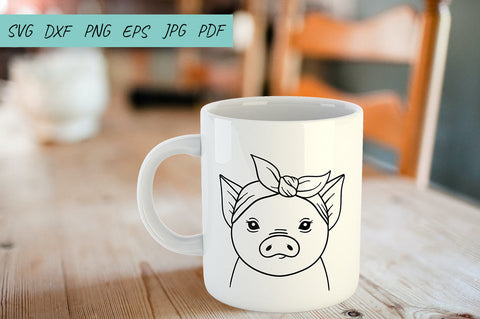 Pig with Bandana SVG, Farm animals SVG, Pig SVG, Piglet SVG Irina Ostapenko 