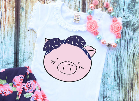 Pig with Bandana SVG So Fontsy Design Shop 