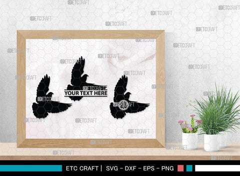 Pigeon Monogram, Pigeon Silhouette, Pigeon SVG, Pigeon, Pet Bird Svg, Dove Svg, Bird Svg, SB00304 SVG ETC Craft 
