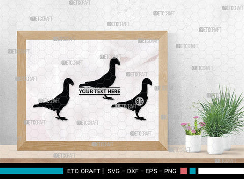 Pigeon Monogram, Pigeon Silhouette, Pigeon SVG, Pigeon, Pet Bird Svg, Dove Svg, Bird Svg, SB00304 SVG ETC Craft 