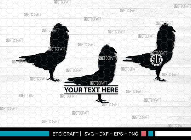 Pigeon Monogram, Pigeon Silhouette, Pigeon SVG, Pigeon, Pet Bird Svg, Dove Svg, Bird Svg, SB00304 SVG ETC Craft 
