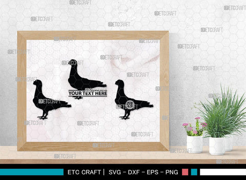 Pigeon Monogram, Pigeon Silhouette, Pigeon SVG, Pigeon, Pet Bird Svg, Dove Svg, Bird Svg, SB00304 SVG ETC Craft 