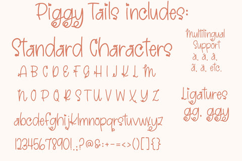 Piggy Tails, A Cute Curly Handwritten Font Font Designing Digitals 