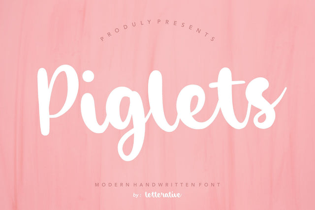 Piglets Modern Handwritten Font Font Letterative 