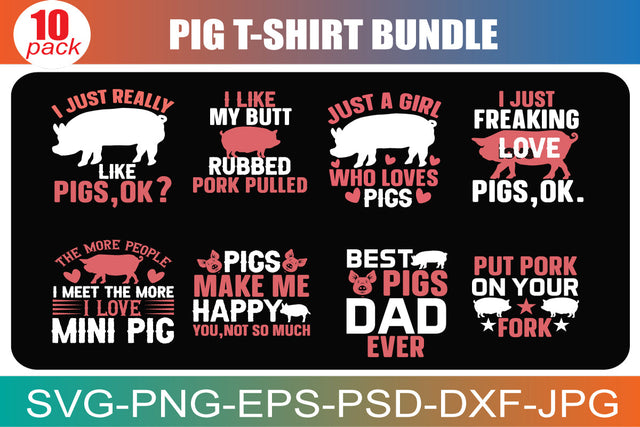 Pigs Svg files for cricut, Farm animal flower, Piggy, Piglet, Swine, Farmhouse clipart, cute livestock vector download, png, printable, dxf SVG buydesign 