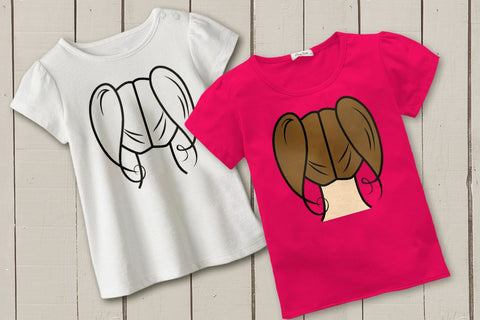 Pigtails from the Back SVG SVG Designed by Geeks 