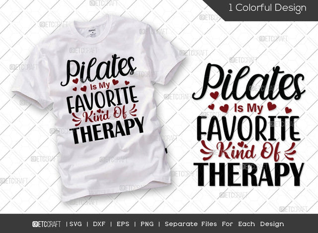 Pilates Is My Favorite Kind Of Therapy SVG Cut File | Motivation Svg | Gym Svg | Pilates Svg | Workout Svg | Fitness Svg | Pilates Quote Design SVG ETC Craft 