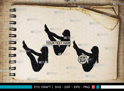 Pilates Monogram, Pilates Silhouette, Pilates SVG, Fitness Svg, Exercise Svg, Mediation Svg, Gym Svg, SB00459 SVG ETC Craft 