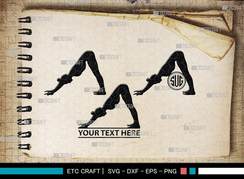 Pilates Monogram, Pilates Silhouette, Pilates SVG, Fitness Svg, Exercise Svg, Mediation Svg, Gym Svg, SB00459 SVG ETC Craft 