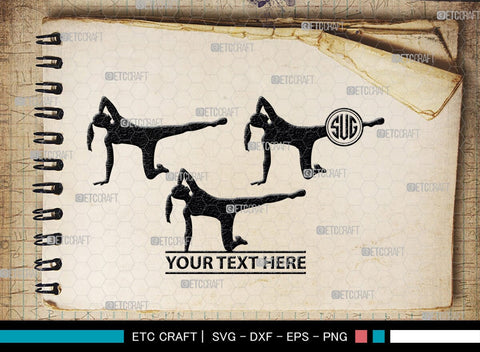 Pilates Monogram, Pilates Silhouette, Pilates SVG, Fitness Svg, Exercise Svg, Mediation Svg, Gym Svg, SB00459 SVG ETC Craft 