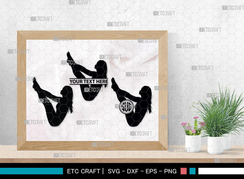 Pilates Monogram, Pilates Silhouette, Pilates SVG, Fitness Svg, Exercise Svg, Mediation Svg, Gym Svg, SB00459 SVG ETC Craft 