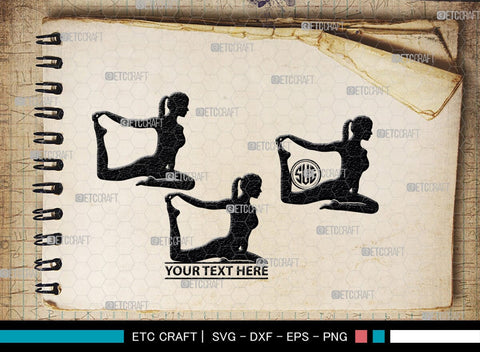 Pilates Monogram, Pilates Silhouette, Pilates SVG, Fitness Svg, Exercise Svg, Mediation Svg, Gym Svg, SB00459 SVG ETC Craft 