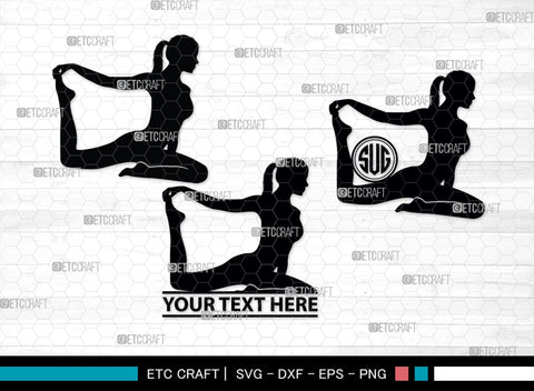 Pilates Monogram, Pilates Silhouette, Pilates SVG, Fitness Svg, Exercise Svg, Mediation Svg, Gym Svg, SB00459 SVG ETC Craft 