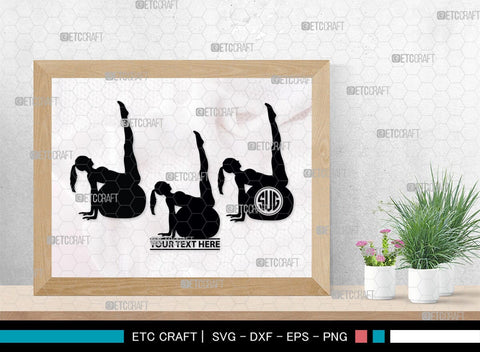 Pilates Monogram, Pilates Silhouette, Pilates SVG, Fitness Svg, Exercise Svg, Mediation Svg, Gym Svg, SB00459 SVG ETC Craft 