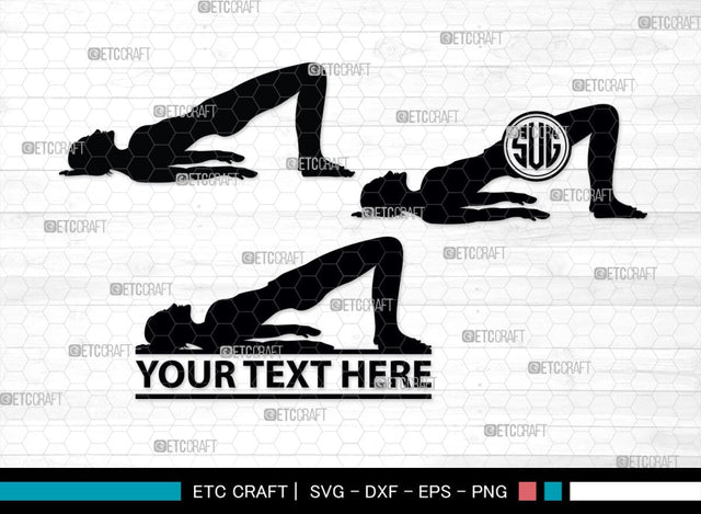 Pilates Monogram, Pilates Silhouette, Pilates SVG, Fitness Svg, Exercise Svg, Mediation Svg, Gym Svg, SB00459 SVG ETC Craft 