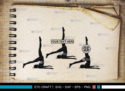 Pilates Monogram, Pilates Silhouette, Pilates SVG, Fitness Svg, Exercise Svg, Mediation Svg, Gym Svg, SB00459 SVG ETC Craft 