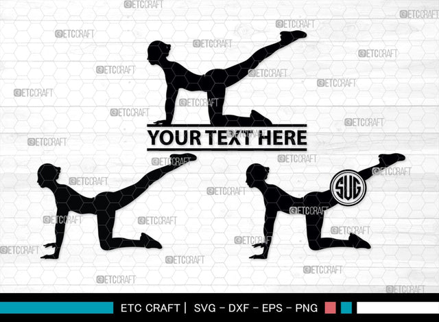 Pilates Monogram, Pilates Silhouette, Pilates SVG, Fitness Svg, Exercise Svg, Mediation Svg, Gym Svg, SB00459 SVG ETC Craft 