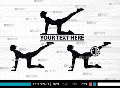 Pilates Monogram, Pilates Silhouette, Pilates SVG, Fitness Svg, Exercise Svg, Mediation Svg, Gym Svg, SB00459 SVG ETC Craft 