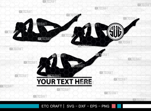 Pilates Monogram, Pilates Silhouette, Pilates SVG, Fitness Svg, Exercise Svg, Mediation Svg, Gym Svg, SB00459 SVG ETC Craft 
