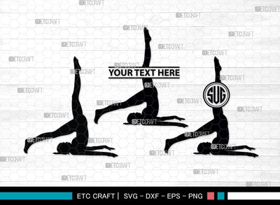 Pilates Monogram, Pilates Silhouette, Pilates SVG, Fitness Svg, Exercise Svg, Mediation Svg, Gym Svg, SB00459 SVG ETC Craft 