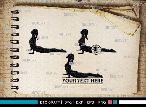 Pilates Monogram, Pilates Silhouette, Pilates SVG, Fitness Svg, Exercise Svg, Mediation Svg, Gym Svg, SB00459 SVG ETC Craft 