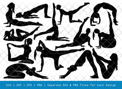 Pilates SVG Cut Files | Pilates Silhouette | Fitness Svg | Exercise Svg | Mediation Svg | Gym Svg | Pilates Bundle SVG ETC Craft 