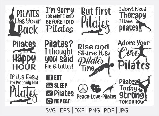 Pilates Svg, ilates Svg bundle, funny pilates Svg, Pilates ball training quotes, Pilates Png, Pilates Dxf, Cut Files for Crafters, Svg file SVG Dinvect 