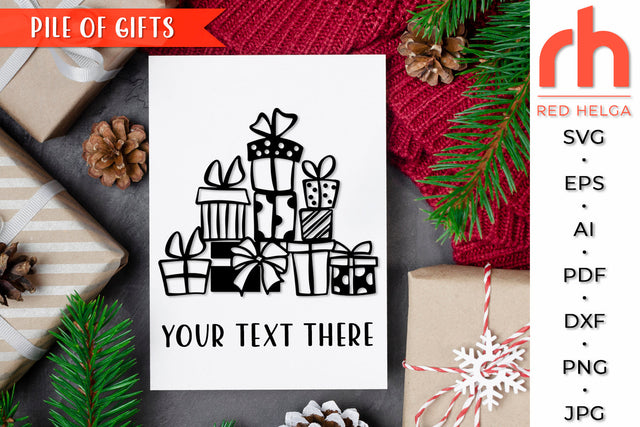 Pile of Gifts SVG - Present Box Cut File SVG RedHelgaArt 