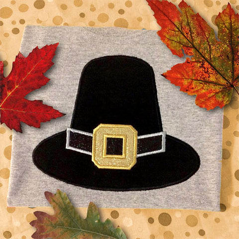 Pilgrim Hat Applique Embroidery Embroidery/Applique Designed by Geeks 