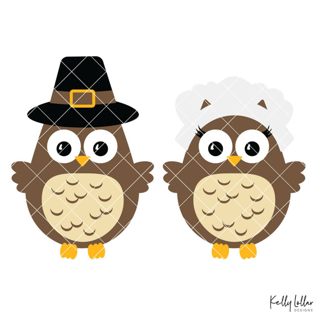 Pilgrim Owls SVG Kelly Lollar Designs 