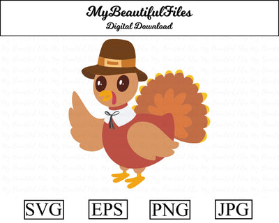Pilgrim Turkey - Thanksgiving SVG MyBeautifulFiles 