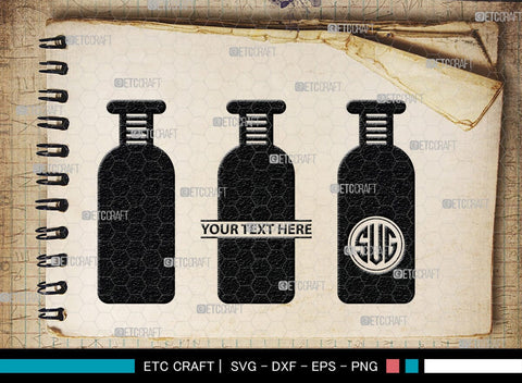 Pill Bottle Monogram, Pill Bottle Silhouette, Pill Bottle SVG, Pain Killer Svg, Medication Bottle Svg, Pills Svg, SB00154 SVG ETC Craft 