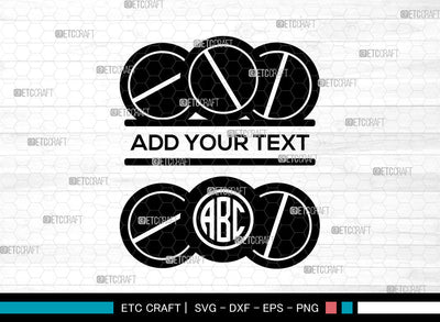 Pill Monogram SVG, Medicine svg, Medicine Capsule Svg, Drug Capsule Svg, Pill Bottle Svg, Medication Svg, Split Monogram Svg SVG ETC Craft 