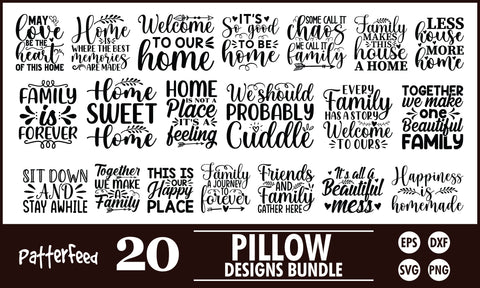 Pillow SVG Designs Bundle SVG PatternFeed8 